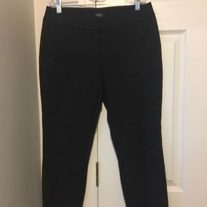 Black quilted LOFT dress pants